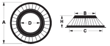 Tapered Conical Air Filter