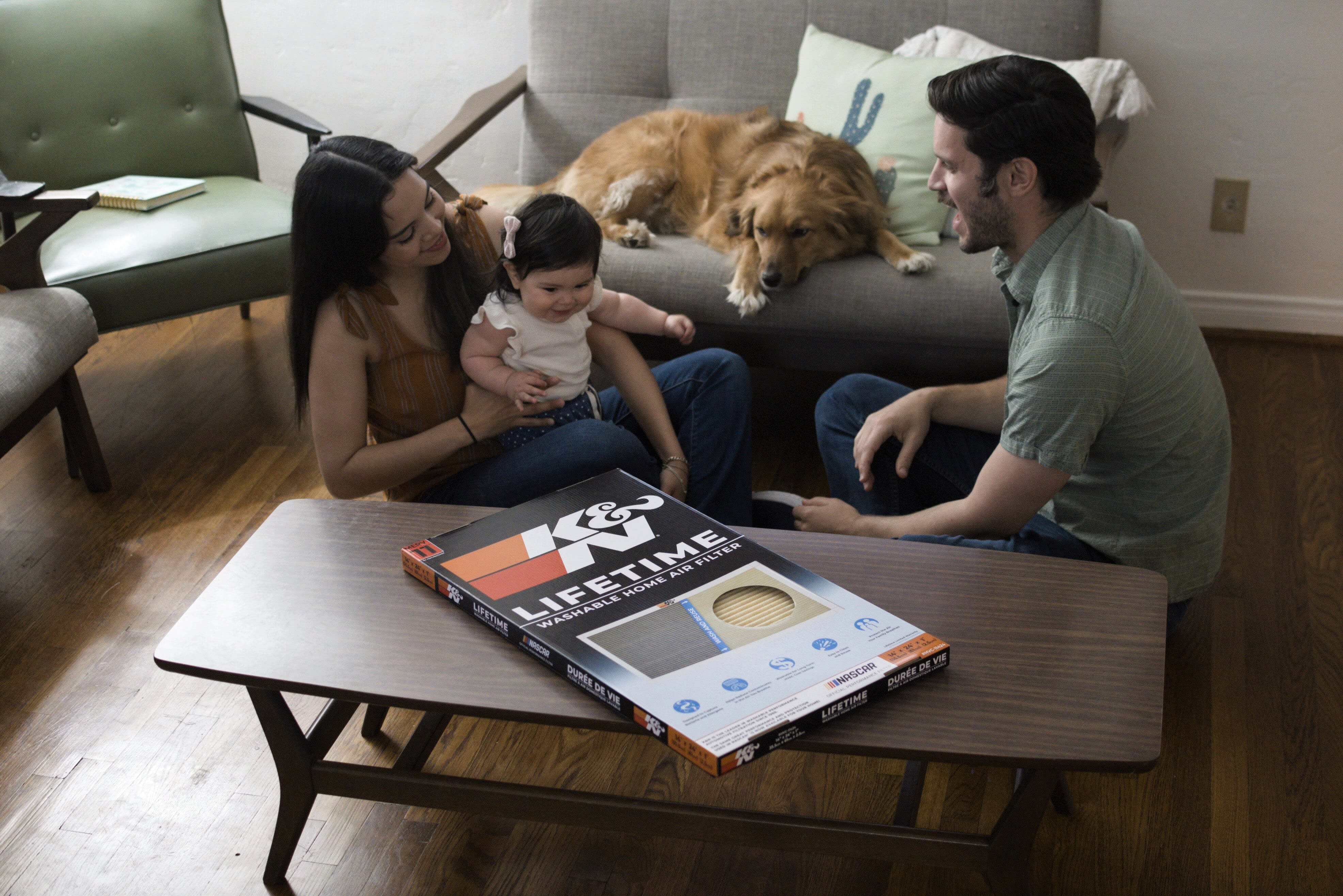 family with K&N home air filter